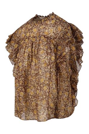 Maglia A Volant Dalyane In Voile Di Cotone Con Stampa MARANT ÉTOILE | HT0816FCD1J14E67KI